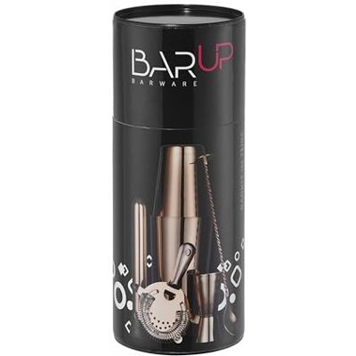 HENDI Kit de cocktail, BarUp, 5 pièces : shaker à cocktail Boston 500/800 ml, passoire à cocktail Hawthorne, pilon, cuillère à bar, jigger 25/50ml, dans un emballage cadeau rond, ø120x(H)320mm, acier HENDI Kit de cocktail, BarUp, 5 pièces : shaker à cocktail Boston 500/800 ml, passoire à cocktail Hawthorne, pilon, cuillère à bar, jigger 25/50ml, dans un emballage cadeau rond, ø120x(H)320mm, acier