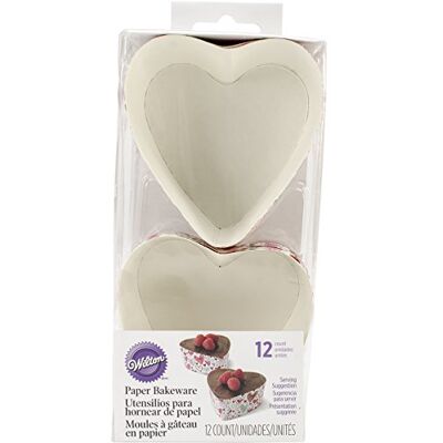 Wilton 0267345 Moule À GÂTEAU Coeur JETABLES 12 PIÈCES Ø 7,6 CM, Autre Wilton 0267345 Moule À GÂTEAU Coeur JETABLES 12 PIÈCES Ø 7,6 CM, Autre