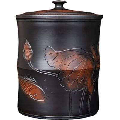 JingNian Seau à Riz En CéRamique avec Couvercle, Distributeur De CéRéAles En CéRamique, Grande Capacité pour Conserver La Farine, Le Sucre Et Les PâTisseries(C) JingNian Seau à Riz En CéRamique avec Couvercle, Distributeur De CéRéAles En CéRamique, Grande Capacité pour Conserver La Farine, Le Sucre Et Les PâTisseries(C)