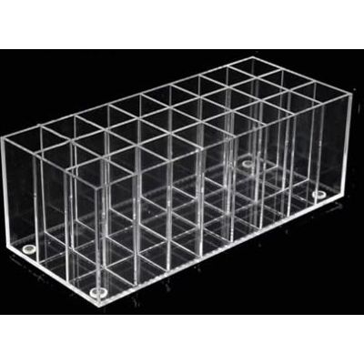 DRERIO Porte-gloss à lèvres Boîte de rangement avec 24 places pour rouge à lèvres Rangement pour rouge à lèvres Arcyl transparent DRERIO Porte-gloss à lèvres Boîte de rangement avec 24 places pour rouge à lèvres Rangement pour rouge à lèvres Arcyl transparent