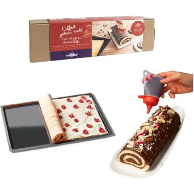 mastrad Coffret Gateau Roulé 1 Plaque À Génoise & 1 Mini Poche À Décorer Tapis De Cuisson Avec Rebords (40x30) Poche À Douille (4 Douilles) Buche De Noêl Résultat Professionnel mastrad Coffret Gateau Roulé 1 Plaque À Génoise & 1 Mini Poche À Décorer Tapis De Cuisson Avec Rebords (40x30) Poche À Douille (4 Douilles) Buche De Noêl Résultat Professionnel