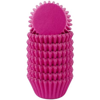 Miss Bakery's House ® Mini moules à muffins papier Ø 32 mm x 20 mm rose fort 200 pièces pâtisserie confiserie caissettes pour cupcakes et sucreries petits fours Miss Bakery's House ® Mini moules à muffins papier Ø 32 mm x 20 mm rose fort 200 pièces pâtisserie confiserie caissettes pour cupcakes et sucreries petits fours