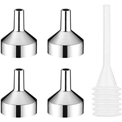 Toureal 4 PCS Mini Entonnoir en Métal pour Remplissage avec Mini Pipett Petit Entonnoir Parfum pour Echantillon et Huile Essentielle (Dia. 18mm) Toureal 4 PCS Mini Entonnoir en Métal pour Remplissage avec Mini Pipett Petit Entonnoir Parfum pour Echantillon et Huile Essentielle (Dia. 18mm)