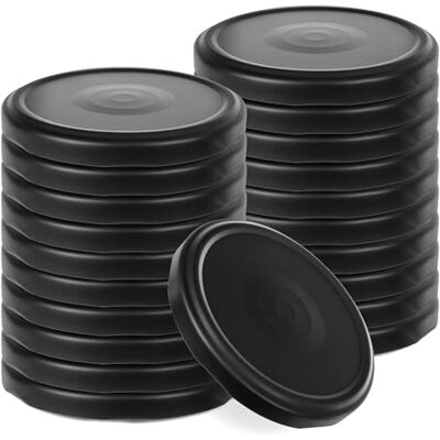 KADAX Couvercles à Vis fi 82 mm Lot de 20 Noir — Métal Twist-Off avec joint hermétique, couvercles de rechange réutilisables pour bocaux et pots en verre KADAX Couvercles à Vis fi 82 mm Lot de 20 Noir — Métal Twist-Off avec joint hermétique, couvercles de rechange réutilisables pour bocaux et pots en verre