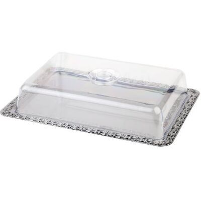 APS 38202 Couvercle en inox avec bord décoré - Plateau APS 38202 Couvercle en inox avec bord décoré - Plateau
