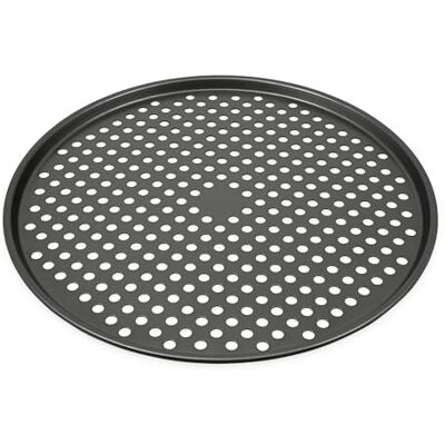Zyliss Plaque à pizza de 36 cm pour four, avec technologie anti-adhésive ILAG sans PFAS, acier au carbone, gris, plaque de cuisson avec trous, passe au lave-vaisselle Zyliss Plaque à pizza de 36 cm pour four, avec technologie anti-adhésive ILAG sans PFAS, acier au carbone, gris, plaque de cuisson avec trous, passe au lave-vaisselle