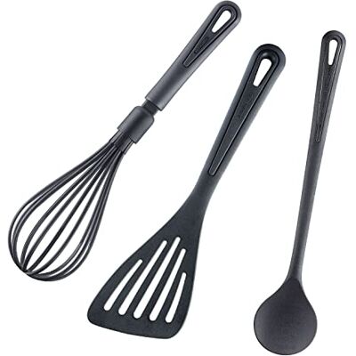 WESTMARK - Ensemble de 3 ustensiles de cuisine - Fouet, spatule, cuillère - Noir WESTMARK - Ensemble de 3 ustensiles de cuisine - Fouet, spatule, cuillère - Noir