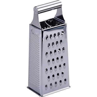 Fackelmann Râpe carrée Essential en acier inoxydable multifonction pour fromage, légumes, fruits et chocolat, passe au lave-vaisselle, inoxydable Fackelmann Râpe carrée Essential en acier inoxydable multifonction pour fromage, légumes, fruits et chocolat, passe au lave-vaisselle, inoxydable