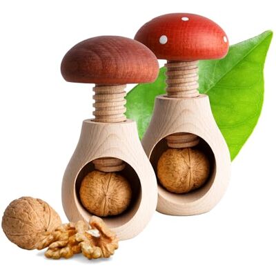 Creative Lot de 2 Casse Noix Casse-Noisette en Bois Broyeur Manuel pour la Cuisine 10 x 6 cm Forme de Cèpe et Amanite Tue-Mouche Naturel avec Mécanisme à Vis Design Creative Lot de 2 Casse Noix Casse-Noisette en Bois Broyeur Manuel pour la Cuisine 10 x 6 cm Forme de Cèpe et Amanite Tue-Mouche Naturel avec Mécanisme à Vis Design