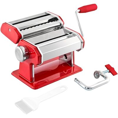 bremermann machine à pâtes pour spaghettis, pâtes et lasagnes (7 positions), machine à pâtes, pasta maker (Rouge) bremermann machine à pâtes pour spaghettis, pâtes et lasagnes (7 positions), machine à pâtes, pasta maker (Rouge)