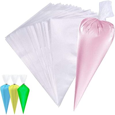 KowyKo Lot de 100 poches à douille jetables professionnelles extra épaisses pour décorer et cuire des pâtisseries et des tartes KowyKo Lot de 100 poches à douille jetables professionnelles extra épaisses pour décorer et cuire des pâtisseries et des tartes