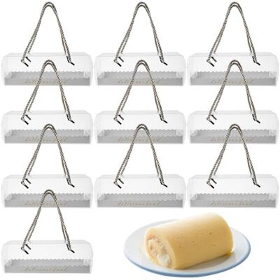 Uryxery Boîtes de Transport Gâteau Transparentes avec Poignée, Lot de 10 Boîtes Rectangulaires Pliables, Boîtes Pâtisserie pour Cupcakes Muffins et Gâteaux Uryxery Boîtes de Transport Gâteau Transparentes avec Poignée, Lot de 10 Boîtes Rectangulaires Pliables, Boîtes Pâtisserie pour Cupcakes Muffins et Gâteaux