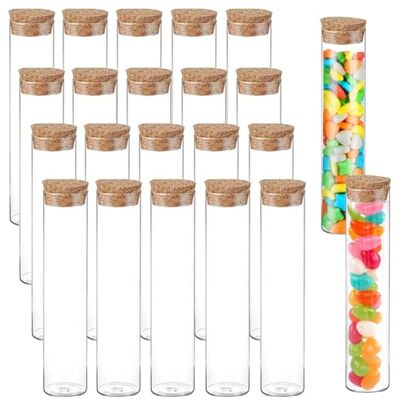DUOHERESHUI Rousey 20 Pièces Flacons Conteneur Stockage Verre, Bouchons en Liège, Bocaux Mini Bouteilles Clair Tubes à Essai 30ML Bonbons Épices Perles Y020-086 DUOHERESHUI Rousey 20 Pièces Flacons Conteneur Stockage Verre, Bouchons en Liège, Bocaux Mini Bouteilles Clair Tubes à Essai 30ML Bonbons Épices Perles Y020-086