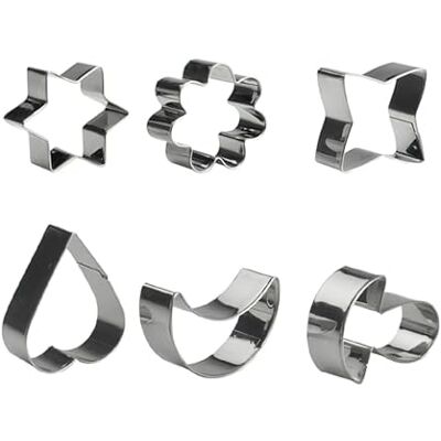 IBILI 801000 Lot de 6 emporte-pièces en acier inoxydable IBILI 801000 Lot de 6 emporte-pièces en acier inoxydable