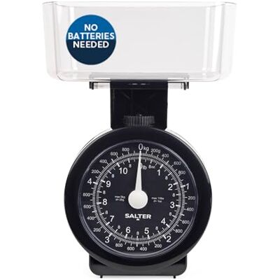 Salter 114 BKCLDR Balance de Cuisine Mécanique avec Bol Compacte, Mini Pèse Aliments avec Affichage Aiguille, Capacité 5KG, Facile à Lire, Design Peu Encombrant, Sans Pile, Garantie 15 Ans, Noir Salter 114 BKCLDR Balance de Cuisine Mécanique avec Bol Compacte, Mini Pèse Aliments avec Affichage Aiguille, Capacité 5KG, Facile à Lire, Design Peu Encombrant, Sans Pile, Garantie 15 Ans, Noir