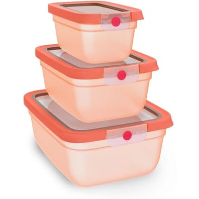 Emsa Boîtes de conservation oneClick Set Orange 100% étanche 3 pièces Conservation des aliments 2x plus longue Système oneClick breveté 100% étanche Compatible lave-vaisselle et micro-ondes Emsa Boîtes de conservation oneClick Set Orange 100% étanche 3 pièces Conservation des aliments 2x plus longue Système oneClick breveté 100% étanche Compatible lave-vaisselle et micro-ondes