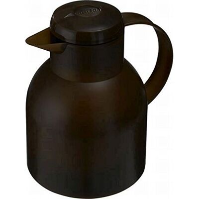 Emsa Samba 509820 Verseuse isotherme 1 litre avec fermeture Quick Press 100% étanche 12 h chaud, froid 24 h Marron foncé translucide Emsa Samba 509820 Verseuse isotherme 1 litre avec fermeture Quick Press 100% étanche 12 h chaud, froid 24 h Marron foncé translucide