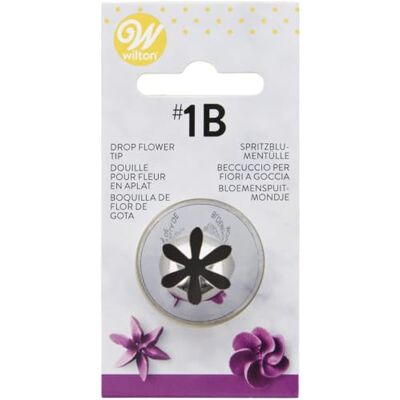 Wilton Decorating Tip, Douille à Pâtisserie, #1B Drop Flower Douille en inox, Réutilisable, Pour décorer gâteaux et cupcakes, Compatible lave-vaisselle Wilton Decorating Tip, Douille à Pâtisserie, #1B Drop Flower Douille en inox, Réutilisable, Pour décorer gâteaux et cupcakes, Compatible lave-vaisselle