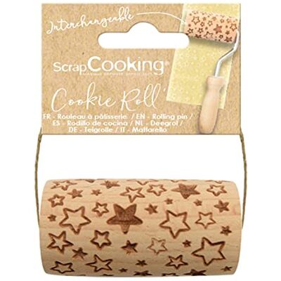 ScrapCooking SCRAP COOKING Mini rouleau bois "Etoile" Décos Empreintes Gravées en Relief Moule Décoration Biscuits, Sablés, Cookies 5302 ScrapCooking SCRAP COOKING Mini rouleau bois "Etoile" Décos Empreintes Gravées en Relief Moule Décoration Biscuits, Sablés, Cookies 5302