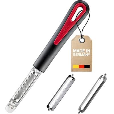Westmark Set de 3 éplucheurs : 1 éplucheur tomates/kiwi + 1 lame julienne + 1 lame standard, 1 éplucheur – 3 lames, Tomfix Gallant acier inoxydable/plastique, noir/rouge, 294622E6 Westmark Set de 3 éplucheurs : 1 éplucheur tomates/kiwi + 1 lame julienne + 1 lame standard, 1 éplucheur – 3 lames, Tomfix Gallant acier inoxydable/plastique, noir/rouge, 294622E6