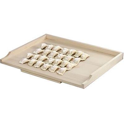 KADAX Planche à pâtes en bois de peuplier de qualité supérieure avec barres de butée, planche à pâtisserie traditionnelle pour pâtes, gâteaux, raviolis (un côté, 60 x 80 cm) KADAX Planche à pâtes en bois de peuplier de qualité supérieure avec barres de butée, planche à pâtisserie traditionnelle pour pâtes, gâteaux, raviolis (un côté, 60 x 80 cm)