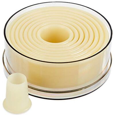 Thermohauser 8300017398 Lot de 9 emporte-pièces en nylon rond et lisse Blanc Diamètre 2,0-10,0 cm Thermohauser 8300017398 Lot de 9 emporte-pièces en nylon rond et lisse Blanc Diamètre 2,0-10,0 cm