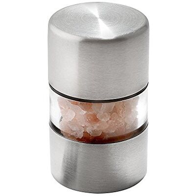 Weis Mini moulin en acier inoxydable Argenté/transparent 4 x 4 x 5 cm Weis Mini moulin en acier inoxydable Argenté/transparent 4 x 4 x 5 cm