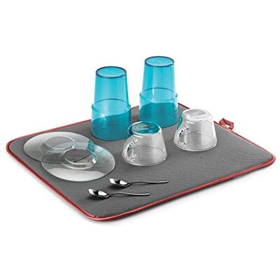 Metaltex Softex Housse Tapis D'Égouttoir, extérieur : 100% Polyester, Rouge/Gris, 40 x 45 x 1 cm Metaltex Softex Housse Tapis D'Égouttoir, extérieur : 100% Polyester, Rouge/Gris, 40 x 45 x 1 cm