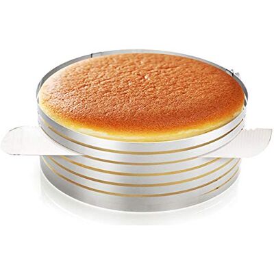 Fore Trancheur à Gâteau En Mousse, Couche Trancheuse, Ensemble de Coupe-Gâteau Réglable en Acier Inoxydable, Idéal pour Créer et Décorer Fore Trancheur à Gâteau En Mousse, Couche Trancheuse, Ensemble de Coupe-Gâteau Réglable en Acier Inoxydable, Idéal pour Créer et Décorer