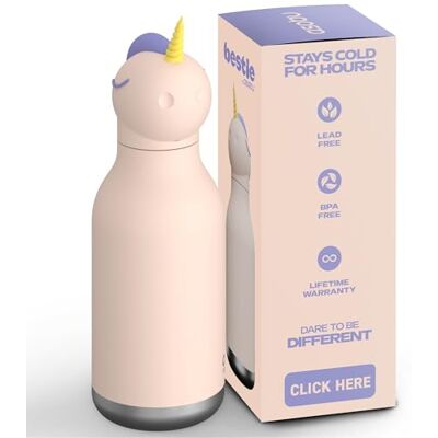 asobu Bestie Bouteille d'eau isotherme en acier inoxydable avec tête d'animal souple amovible pour enfants et adolescents avec paille flexible réutilisable 473,6 g asobu Bestie Bouteille d'eau isotherme en acier inoxydable avec tête d'animal souple amovible pour enfants et adolescents avec paille flexible réutilisable 473,6 g