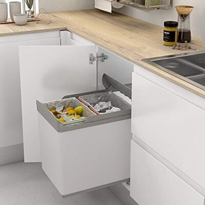Menage Confort Poubelle Escamotable - Conteneur de Recyclage & Déchets pour Cuisine Menage Confort Poubelle Escamotable - Conteneur de Recyclage & Déchets pour Cuisine
