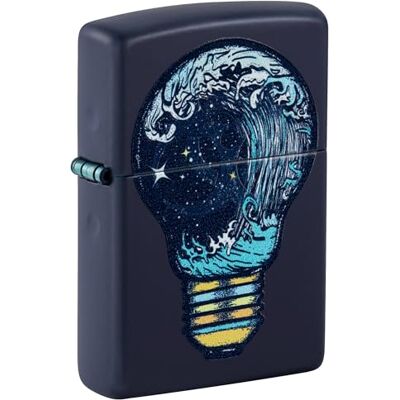 Zippo Briquet tempête Toxic Waves, ondes toxiques, bleu marine mat, lumière noire, rechargeable, réutilisable, design coupe-vent, boîte cadeau, fabriqué aux États-Unis Zippo Briquet tempête Toxic Waves, ondes toxiques, bleu marine mat, lumière noire, rechargeable, réutilisable, design coupe-vent, boîte cadeau, fabriqué aux États-Unis