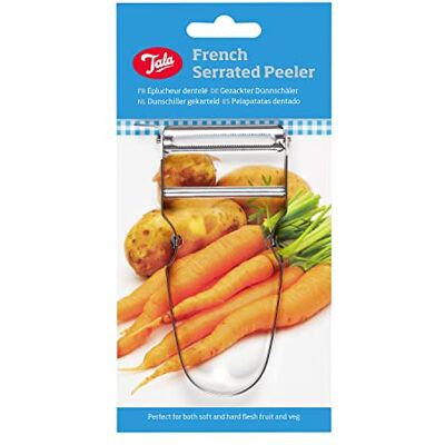 Tala Éplucheur Français avec Lame Dentelée en Acier Inoxydable Éplucheur Tomates et Légumes pour Tomates Poivrons Pêche Kiwi Concombre Fruits et Peaux Fines Tala Éplucheur Français avec Lame Dentelée en Acier Inoxydable Éplucheur Tomates et Légumes pour Tomates Poivrons Pêche Kiwi Concombre Fruits et Peaux Fines
