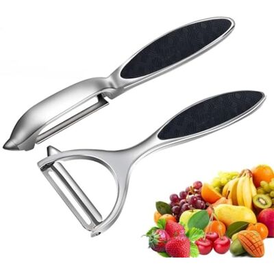Leaflai Éplucheur de Pommes de Terre de Cuisine Éplucheur pivotant en Forme de Y en Acier Inoxydable pour légumes, Carottes, Fruits, avec poignée Ergonomique antidérapante Leaflai Éplucheur de Pommes de Terre de Cuisine Éplucheur pivotant en Forme de Y en Acier Inoxydable pour légumes, Carottes, Fruits, avec poignée Ergonomique antidérapante