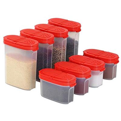 SIGNORA WARE Set de 8 Pots à Épices Grand et Petit, Organisateur à Épices, Jolies Boite à Épices Translucides, Ensemble de Flacons à Épices, Étanche, Bocaux avec Couvercles pour Épices et Aromates Sans BPA. SIGNORA WARE Set de 8 Pots à Épices Grand et Petit, Organisateur à Épices, Jolies Boite à Épices Translucides, Ensemble de Flacons à Épices, Étanche, Bocaux avec Couvercles pour Épices et Aromates Sans BPA.