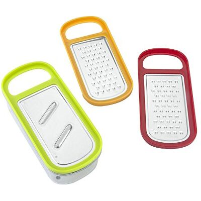 Metaltex Râpe Rap Box avec récipient – 3 en 1 avec rabot et 2 râpes Metaltex Râpe Rap Box avec récipient – 3 en 1 avec rabot et 2 râpes