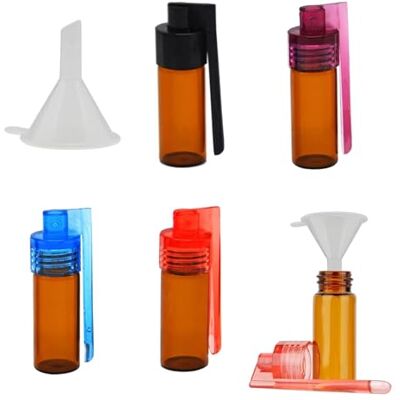 Bangbobi Doseur de tabac à priser 4 pièces ensemble d'épices de camping avec entonnoir, doseur de poudre étanche pour herbes, doseur de coke, cuisine, voyage (51 mm) Bangbobi Doseur de tabac à priser 4 pièces ensemble d'épices de camping avec entonnoir, doseur de poudre étanche pour herbes, doseur de coke, cuisine, voyage (51 mm)