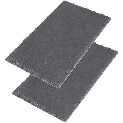 Westmark Ardoise naturelle/plats à servir, 2 pièces, Rectangulaire, Surface : 30 x 15 cm chacun, Ardoise, Tapas + Friends, 694122E3 Westmark Ardoise naturelle/plats à servir, 2 pièces, Rectangulaire, Surface : 30 x 15 cm chacun, Ardoise, Tapas + Friends, 694122E3