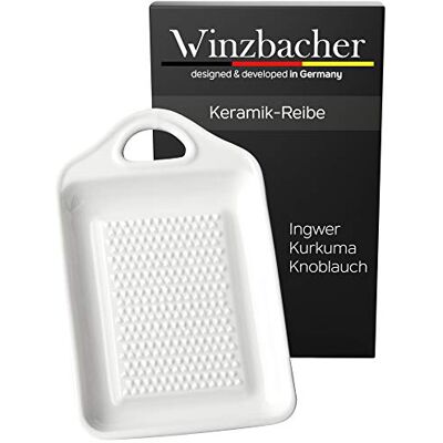 Winzbacher L'original – Râpe à gingembre en céramique Idéal pour le gingembre, le curcuma et l'ail Passe au lave-vaisselle Idéal pour la préparation de thé au gingembre Winzbacher L'original – Râpe à gingembre en céramique Idéal pour le gingembre, le curcuma et l'ail Passe au lave-vaisselle Idéal pour la préparation de thé au gingembre
