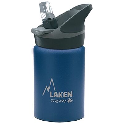 LAKEN Kukuxumusu Jungle Sport Gourde isotherme en acier inoxydable à large goulot avec paille pour enfant 355 ml LAKEN Kukuxumusu Jungle Sport Gourde isotherme en acier inoxydable à large goulot avec paille pour enfant 355 ml