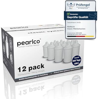 PearlCo Pack de 12 cartouches filtrantes Universal classic (compatible avec Brita Universal classic) PearlCo Pack de 12 cartouches filtrantes Universal classic (compatible avec Brita Universal classic)