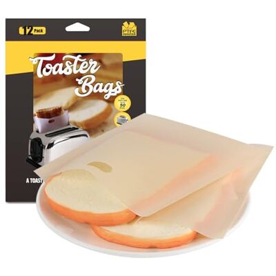 Anstore Lot de 12 sacs de grille-pain antiadhésifs réutilisables sans gluten sans PFOA approuvés par la FDA pour pâtisserie, morceaux de pizza, sandwichs au fromage grillé, pépites et toasts Anstore Lot de 12 sacs de grille-pain antiadhésifs réutilisables sans gluten sans PFOA approuvés par la FDA pour pâtisserie, morceaux de pizza, sandwichs au fromage grillé, pépites et toasts