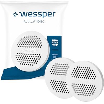 Wessper Disque Filtre eau, Filtrante pour Carafe d'eau et Bouteille eau, Remplacement du Brita MicroDisc, Compatible avec les Carafe Filtrante et Bouteille Brita – 2 pièces Wessper Disque Filtre eau, Filtrante pour Carafe d'eau et Bouteille eau, Remplacement du Brita MicroDisc, Compatible avec les Carafe Filtrante et Bouteille Brita – 2 pièces