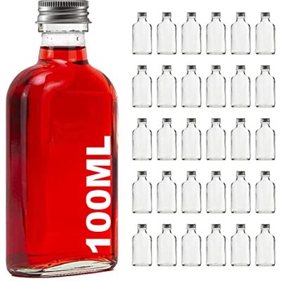 casavetro Lot de 30 bouteilles en verre de 100 ml à remplir Bouteilles de liqueur vides de 100 ml avec bouchon à vis Petite bouteille en verre pour huile de vinaigre casavetro Lot de 30 bouteilles en verre de 100 ml à remplir Bouteilles de liqueur vides de 100 ml avec bouchon à vis Petite bouteille en verre pour huile de vinaigre