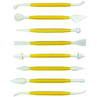 PME BK123 Lot de 8 outils de modelage Jaune PME BK123 Lot de 8 outils de modelage Jaune