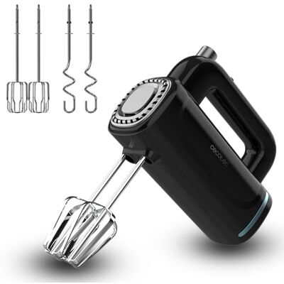 Cecotec Batteur PowerTwist 300 300 W, 5 vitesses, fouet de précision, crochet pétrisseur en acier inoxydable pour pétrir, bouton d'éjection QuickOut pour pâtisserie, pâtes, crèmes et pâte à gâteau Cecotec Batteur PowerTwist 300 300 W, 5 vitesses, fouet de précision, crochet pétrisseur en acier inoxydable pour pétrir, bouton d'éjection QuickOut pour pâtisserie, pâtes, crèmes et pâte à gâteau