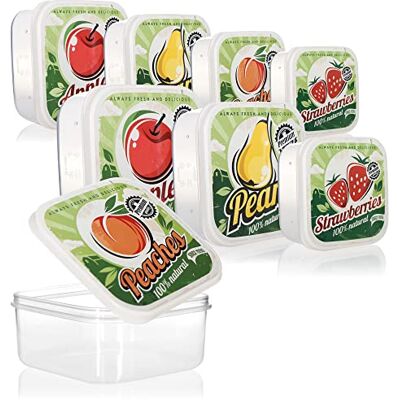 com-four ® 8 pièces Ensemble de bocaux de conservation de fruits boîtes à lunch en quatre tailles boîte de rangement pour le camping les pique-niques et les voyages com-four ® 8 pièces Ensemble de bocaux de conservation de fruits boîtes à lunch en quatre tailles boîte de rangement pour le camping les pique-niques et les voyages