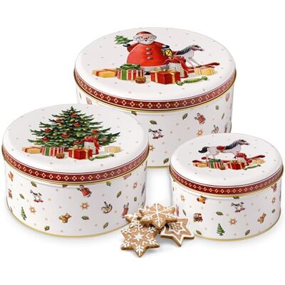 Villeroy & Boch – Winter Collage Accessoires ensemble de boîtes à biscuits, multicolore, 19,7 x 9,4 cm, 3 pcs, boîte à biscuits Villeroy & Boch – Winter Collage Accessoires ensemble de boîtes à biscuits, multicolore, 19,7 x 9,4 cm, 3 pcs, boîte à biscuits