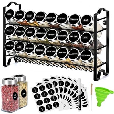 edihome - 24-Jar Spice Rack - 24 bocaux - Spice Rack edihome - 24-Jar Spice Rack - 24 bocaux - Spice Rack
