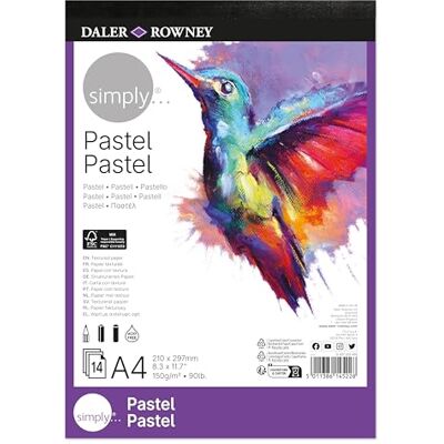 Bloc de papier pastel Simply de Daler-Rowney - A4 150gsm 14 feuilles Bloc de papier pastel Simply de Daler-Rowney - A4 150gsm 14 feuilles